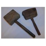 2 primitive antique carpenter