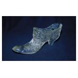Fenton Daisy & Button glass slipper, 6" long