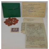 Several WWII OPA Red Point ration tokens - 1940