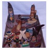 Flat of vintage Native American Indian souvenirs