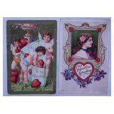 52 antique Valentines Day & Easter postcards