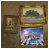 Vintage Going to Pasture sheep w/ shepherd print,