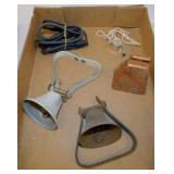 Two vintage fire engine truck pedal car bells w/