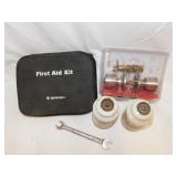 Vintage Suzuki motorcycle first aid kit - 2 cans