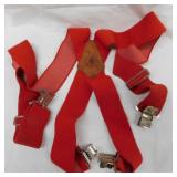 Vintage Carhartt red suspenders