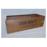 Vintage Cuban Bouquet wooden cigar box - Media