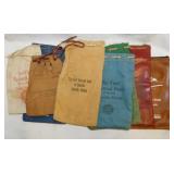 9 vintage cloth & vinyl bank bags: Danville,