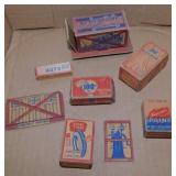 Vintage cardboard toy play set pieces