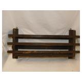 Vintage oak church hymnal holder, 21" wide