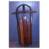 Vintage wooden Champion snow sled, 42"