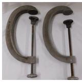 Pair of large monkey grip C clamps