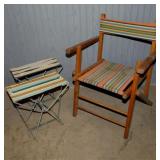 Vintage folding wooden camp chair - 2 small