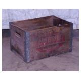 Vintage wooden Double Cola soda bottle crate,