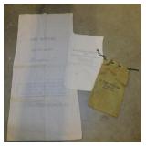 Vintage Decatur Illinois canvas bank bag - Spring