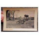 12 vintage b&w photos: Harley-Davidson motorcycle