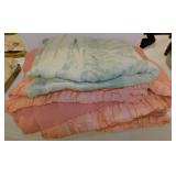 2 vintage Fieldbilt wool blankets w/ satin trim -