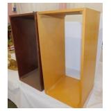 2 wooden store display cubes, 22" x 12" x 11"