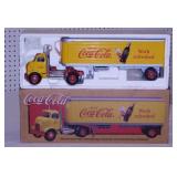 New 1998 Ertl Coca-Cola semi truck & trailer in