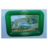 3 metal John Deere trays, largest is 13" x 10.5"