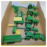 Ertl John Deere tractors & implements, 1:64 scale
