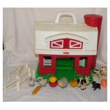 1995 Fisher Price Little People Farm Barn, fence,