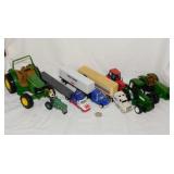 Ertl John Deere tractors & semi trucks & trailers