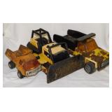 Tonka: Bulldozer - Tow Truck, 13.5" long - 1970