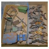 Antique cast iron horse drawn vehicles and 12