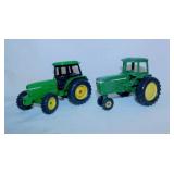 3 Ertl John Deere tractors & 590 Baler,
