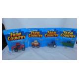 4 new Ertl Farm Country toys on cards: Case