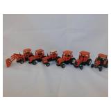 6 Ertl Allis-Chalmers tractors, 1:64 scale