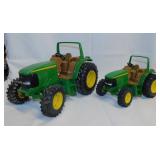2 Ertl John Deere 4RD utility tractors w/ ROPS,