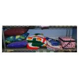 Hand crocheted Christmas tree afghan -