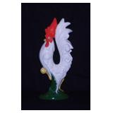 Vintage ceramic stylized fighting cock rooster,