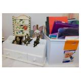 Sterilite 25 qt. storage box full of office &