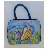 Anuschka Mother Horse & Foal leather handbag purse