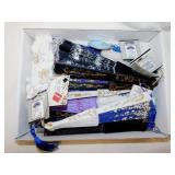 8 new folding hand fans - 2 new pin & clip