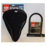 New Bell bicycle accessories: Gel seat pad - Lock