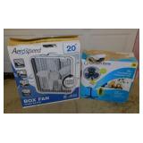 2 new fans in boxes: 16" oscillating pedestal -
