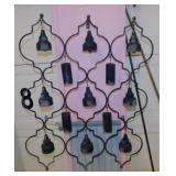 Metal hanging windchime wall bells, 25" x 31"