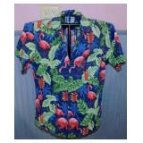Vintage Hawaiian Pink Flamingo shirt by RJC Hawaii