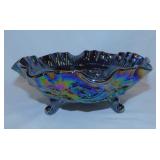 Imperial Glass Open Rose Carnival 3-toed candy