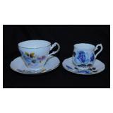 6 vintage teacups & saucers