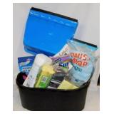 Household cleaning supplies, some new