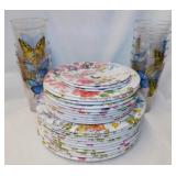 Botanical melamine dinnerware