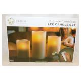 Flameless pillar candles w/ remote in box,