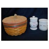 Longaberger Pottery pieces & basket