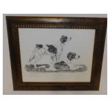1990 Brittany Spaniel Dogs print by Lyn St. Clair