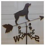 Metal Brittany Spaniel Dog weathervane yard stake,