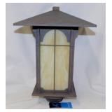 New Kichler brass & slag glass Mission outdoor